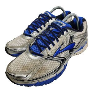 BROOKS Shoes ADRENALINE GTS 14 Mens Size 10 Silver Blue Running 1101582E177